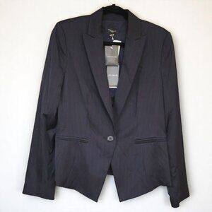 Ann Taylor Navy Pinstripe Fitted Blazer - NWT